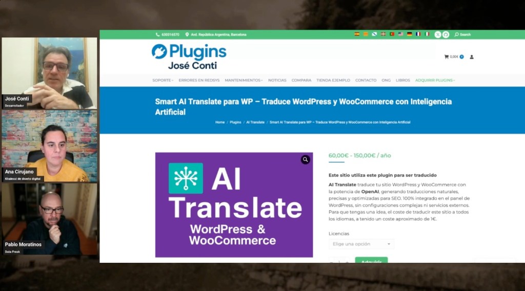 Episodio 337: Traduce WordPress y WooCommerce con IA, con José Conti